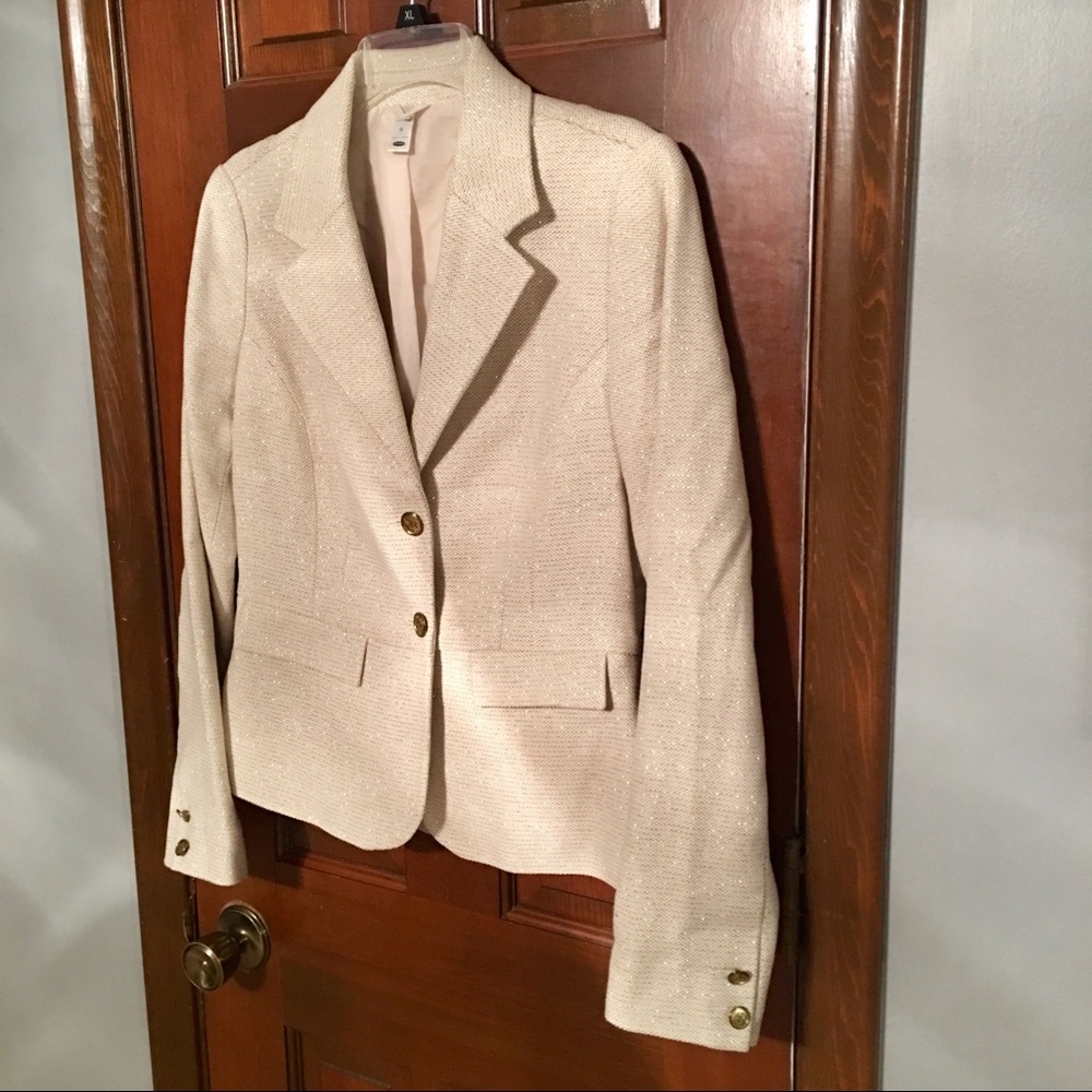 Old Navy Cream Blazer with Gold Buttons